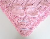 Pink Baby Blanket Girl Pastel Booties Set Infant Afghan Shower Gift Newborn Children Crochet Clothing 3 - 6 Months