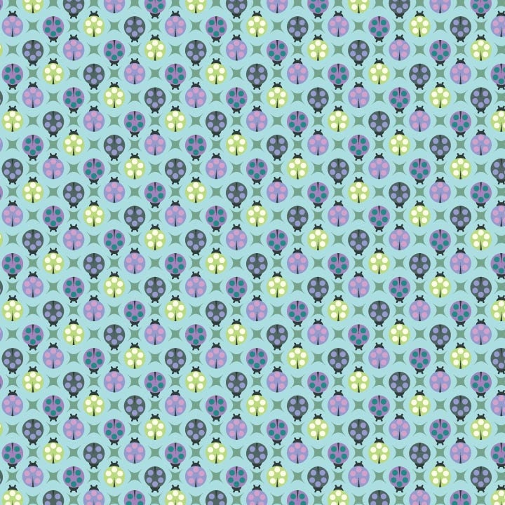 SALE--Tula Pink--Birds & Bees--Lady Bugs--Sky--price is per yard