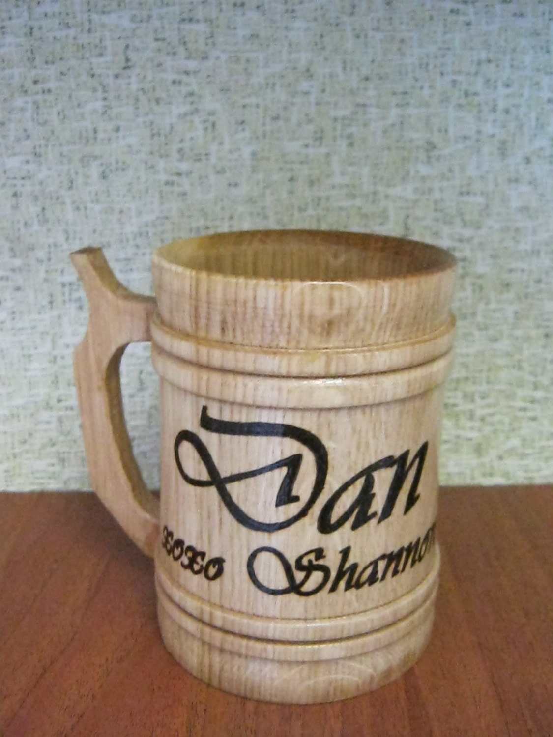 Wooden Beer mug 0.7 l ,any logo to order , natural wood,solid wood, burning,The groomsmen gift, Personalized gifts