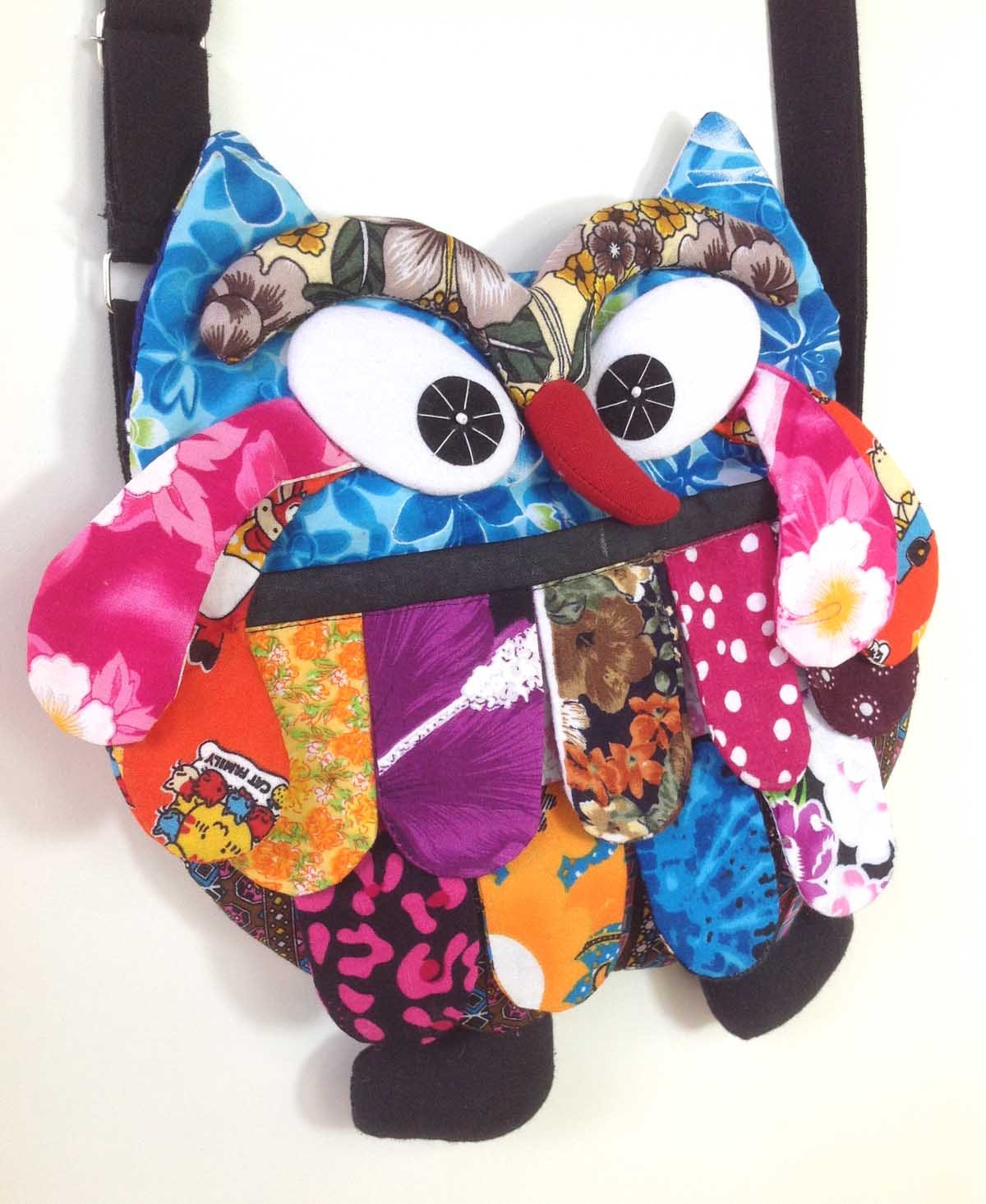 New Size Style thailand handmade adorable patchwork owl Shoulder bag Purse Wallet.