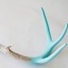 Light blue geometric-painted deer antler
