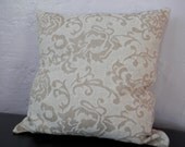 UPCYCLED- Vintage Rose Floral- Throw Pillow- Handmade- Poly-Cotton- Shabby Chic- Stuffed