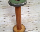Vintage Wooden Spool with Metal Rims