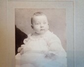 antique victorian photograph  / cabinet card / infant boy / horace joseph richmond  / signed & dated