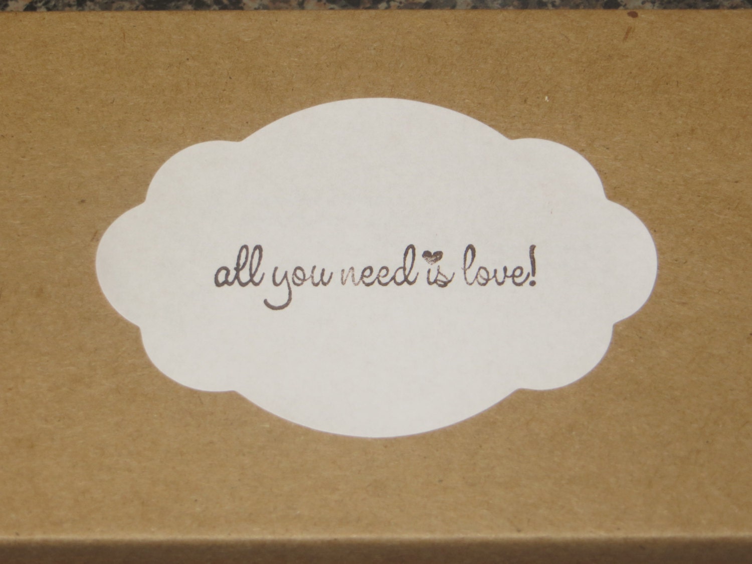 SALE - (8 count) All You Need is Love Favor Box Stickers, Custom Orders & Discounts Available