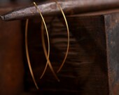 Silver Eye Shape Arcs Metalwork Handmade Earrings
