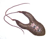 Beaded Felted Collar Bib Autumn Fall Colours Fashion Statement