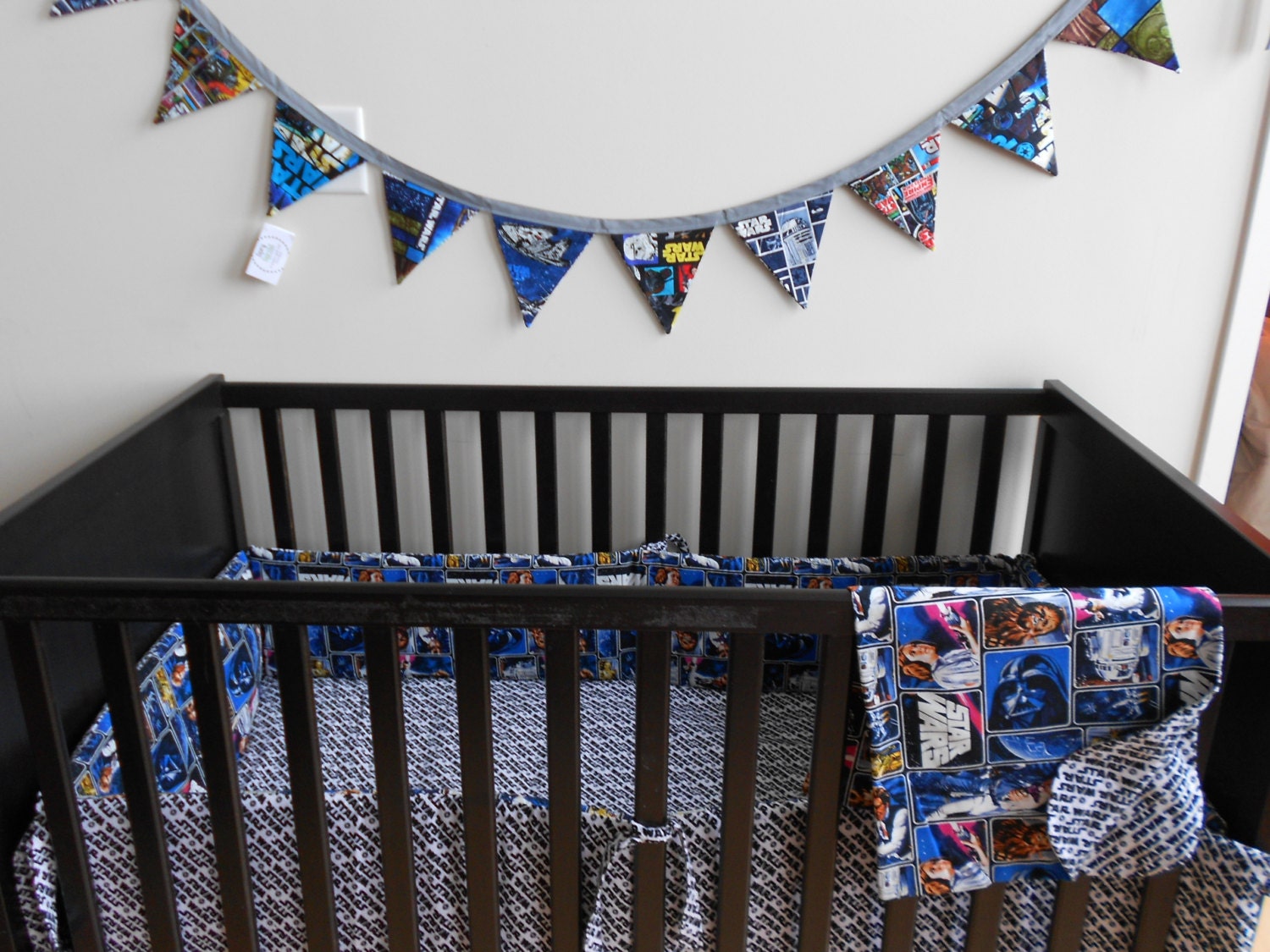 Crib and Nursery Starter Set - Star Wars, Retro Print - Custom