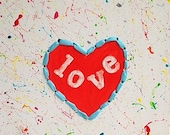 Love heart Painting 12x12 Acrylic on Canvas Original Art