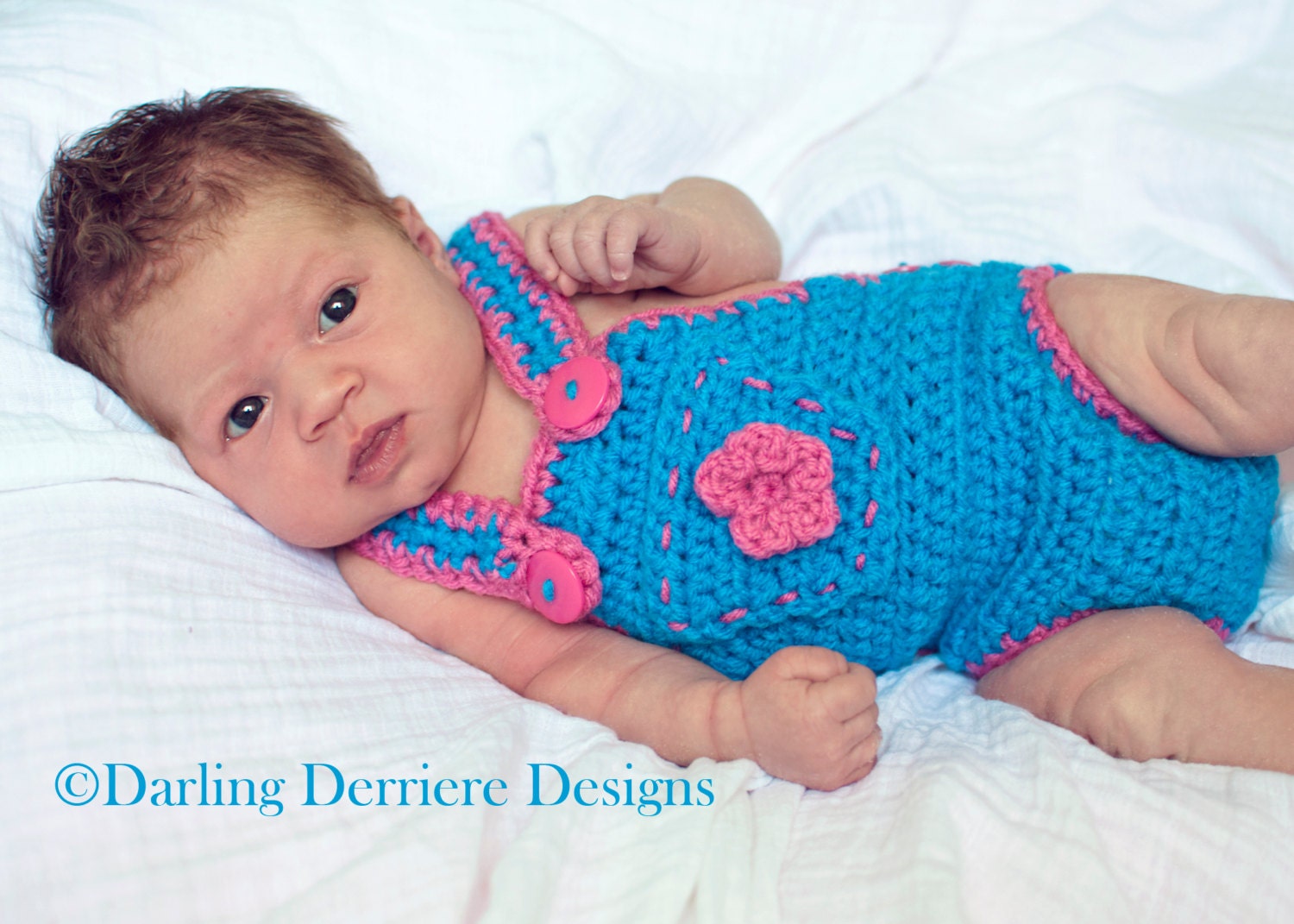0-3month Baby Girl Overalls Ready to Ship