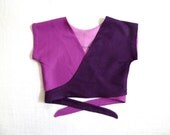 Wrap Top in Raw Silk Noil & Pure Linen