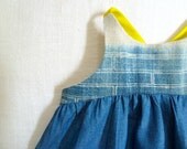 Ombre Homespun Hemp Batik Swing Tank with Neon Straps