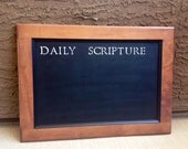 Daily Scripture Chalkboard // Fathers Day gift present Bible verse Christian home decor Verse of the day week