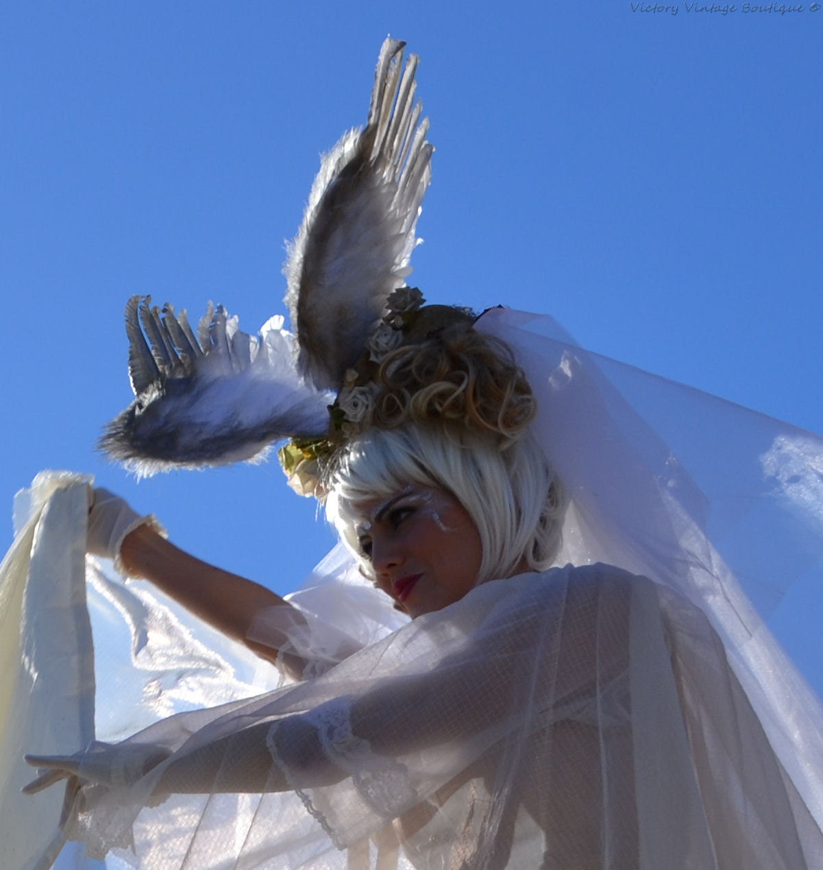Gold dust Angel wings feathers bird  headdress ANGEL BIRD WINGS whimsical hat head piece costume cosplay