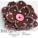 Brown Polka Dot Ragged Fower