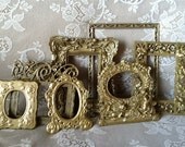 Gold Glistening Finish Baroque Frame Gallery / Cherubs / French Hanging Wall Frames / Open / Sparkle