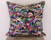 BUBBLE PARTY cushion cover neon bright retro modern throw pillow 40cm x 40cm or 16" x 16"