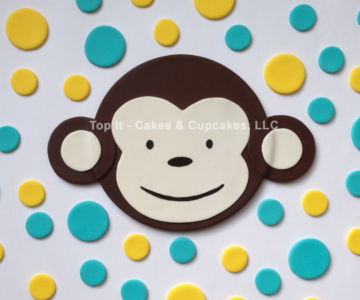 Fondant Cake Topper - Mod Monkey (Large)