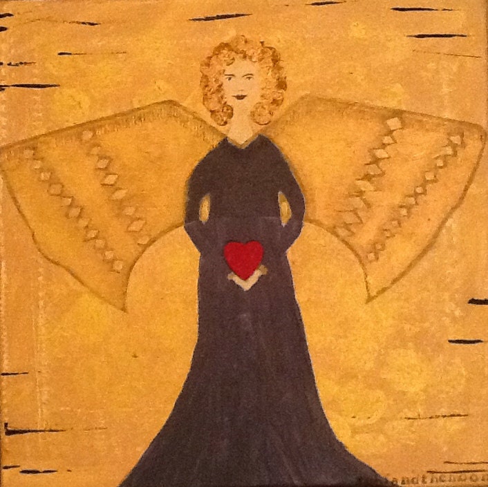 RubyandtheMoon mixed media original, "Luminesce"