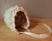 Newborn photo prop, Newborn Boy Girl Baby Vintage Hat, baby knit hat, baby shower gift, cream, neutral, ivory