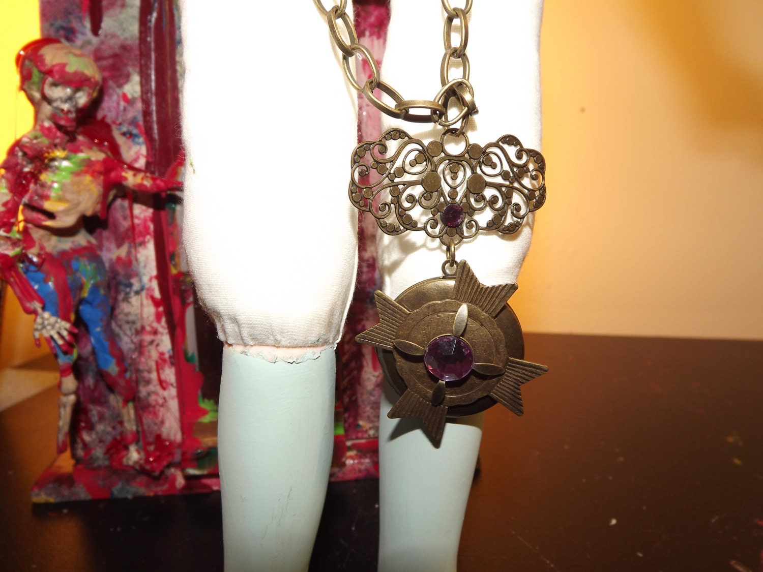 Gothic Renaissance Cross Locket Necklace