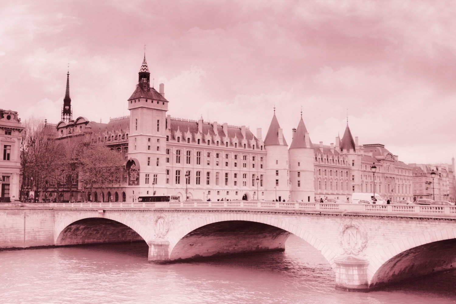 La Conciergerie, Paris in Pink, France, INSTANT DOWNLOAD, Digital, Printable Fine Art Photography, Wall Decor High Resolution, E52