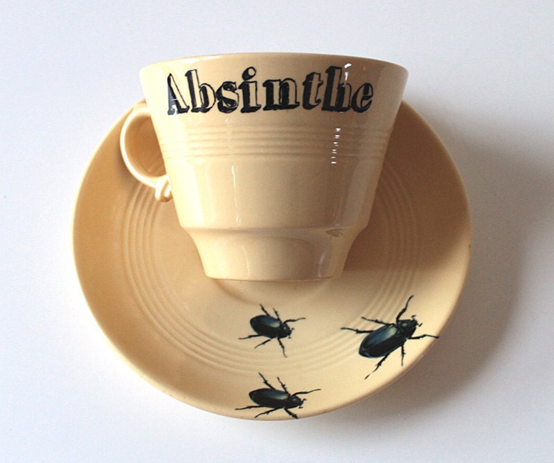 Absinthe in a teacup
