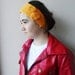 mustard, headband, hair accessories, ear warmer, adorned with bows, hair accessory, headset, mustard, knitted headband,