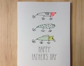 Father's Day Fishing Lure Blank Card