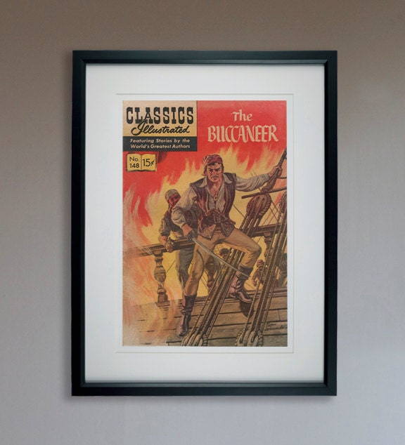 Pulp Classics Illustrated Magazine Cover "The Buccaneer" Poster - 13x19 Print