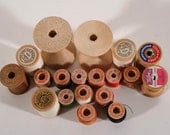 Lot of Vintage Wooden Spools