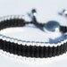 Friendship Link Bracelet. Silver Plated Woven in Black Macrame. (Similar to the Links of London Brand) (One Direction)