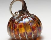 Tortoise Amber Crackle Small Pumpkin (00117)