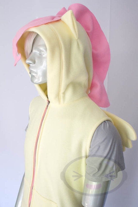 Fluttershy Pony Vest, Costume, Hoodie, Vest, Jacket, Hand-made