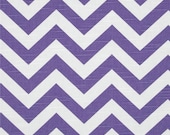 Chevron Table Runner in Thistle Purple and White