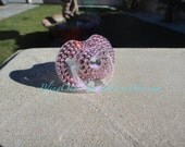 Bling Baby Pacifier Diamond Crystals, Swarovski Bedazzled Pacifier, Handmade Rhinestone Pacifier for Baby Girl or Baby Boy