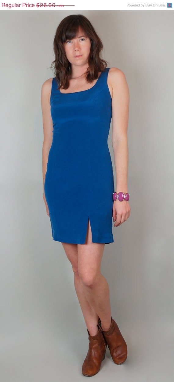 SPRING SALE 90s Silk Mini Dress// Body Con Dress// Vintage Mini Dress