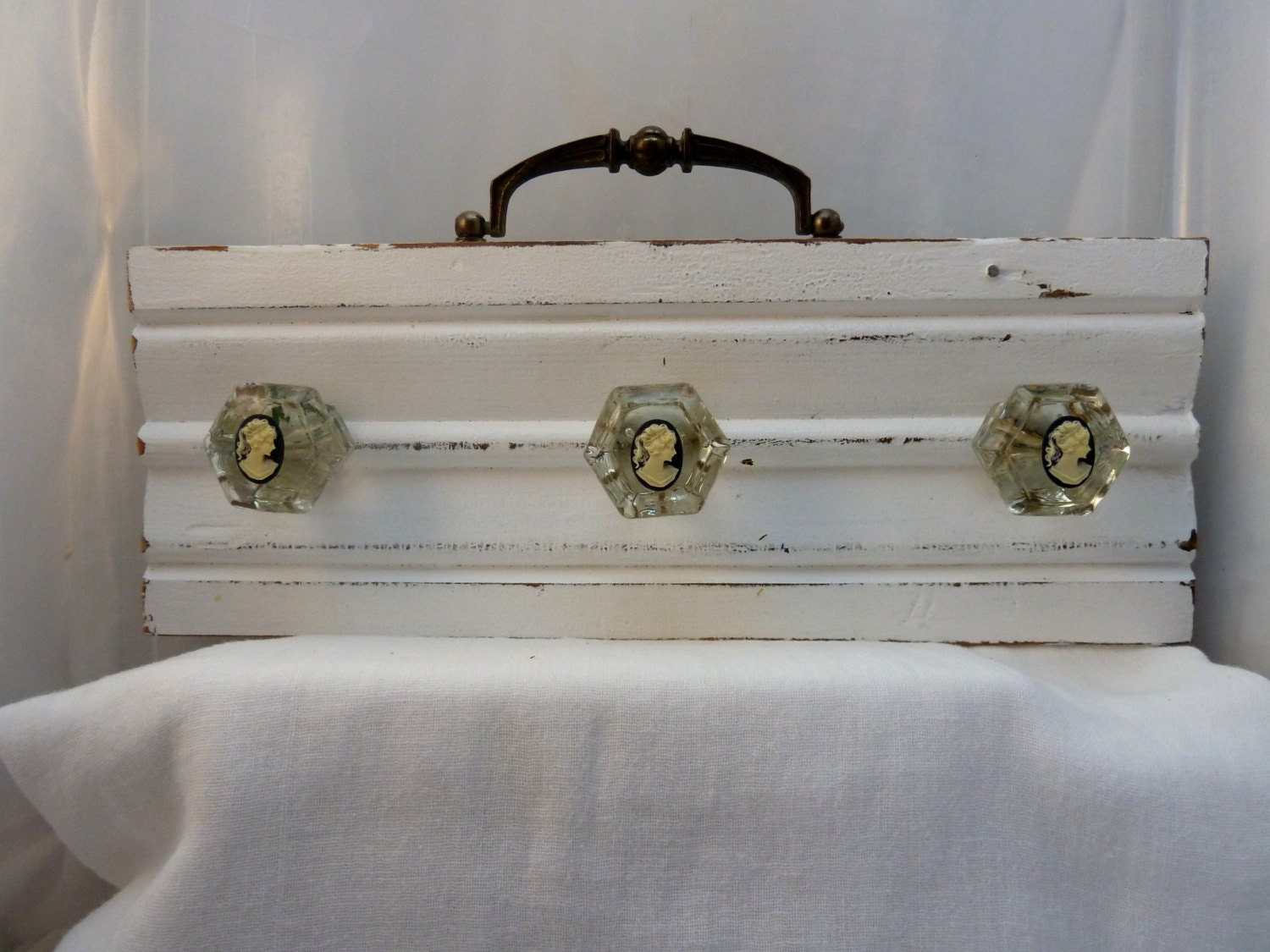 Architectural Salvage Shabby Chic Jewelry Holder Victorian Knobs