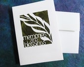 Jewish Condolence Papercut Greeting Card Eco-Friendly