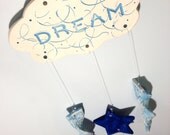 Cloud Wind Chime Stars Blues  Sounds READY TO SHIP