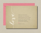Printable Wedding Invitation & RSVP - "Love"