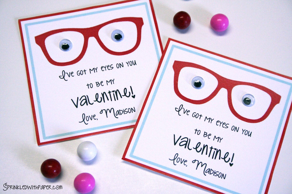 Custom- Printable- I've Got Eyes For You- Valentine's Day Tags