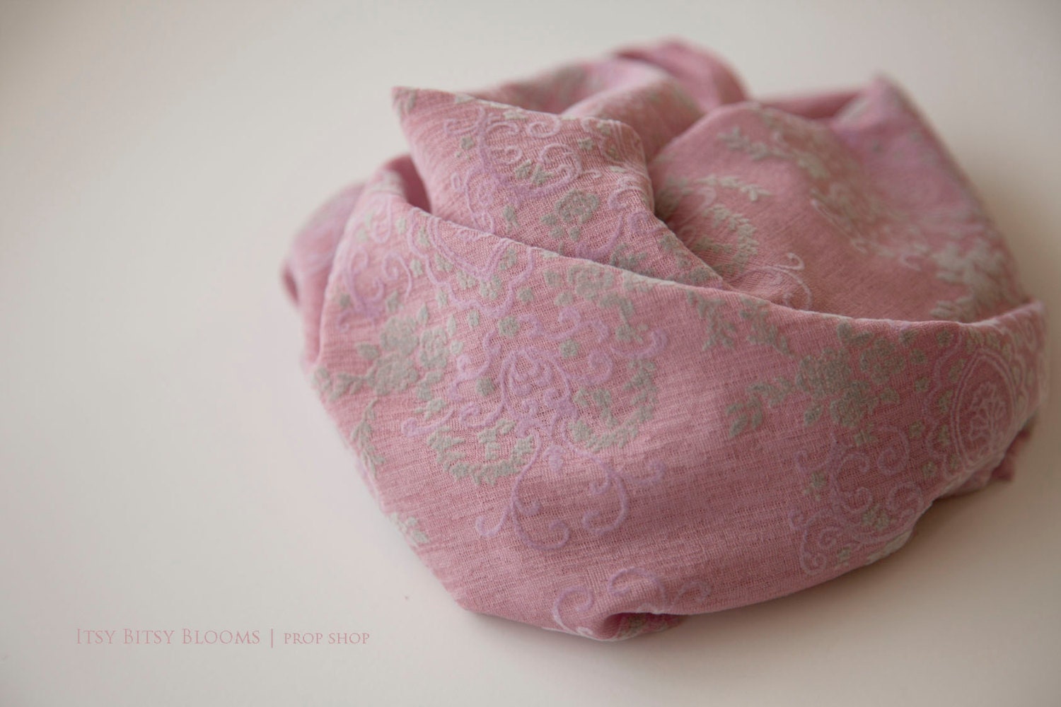 Newborn Stretch Wrap, Newborn Photo Prop, Baby Girl Dusty Rose Wrap, Newborn Textured Stretch Wrap, RTS