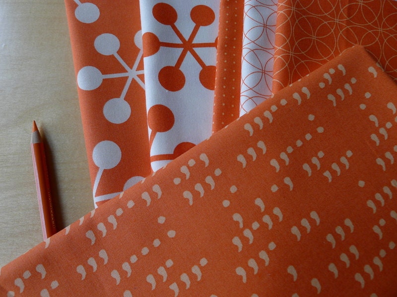 COMMA Tangerine FQ Bundle - Zen Chic for Moda (6) Pieces