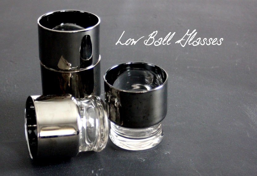 Vintage Silver Low Ball Glasses