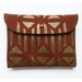 CLUTCH (m) // maroon suede with golden pattern