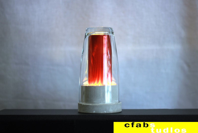 CI-Lite Concrete Circular LED Color Bottle Glass Lamp/Bar Light Non Battery Powered
