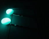 Bobby Pins - Glow in the Dark Glass - Set of 2
