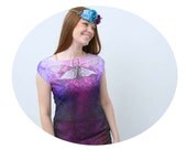 Violet bug-  chiffon tunic