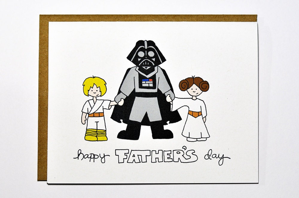 Funny Father's Day card - Star Wars, eco friendly